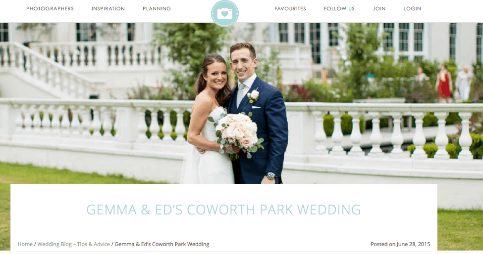 Your Perfect Wedding Photographer - Real Wedding Feature 1 Douglas Fry Real Wedding Feature