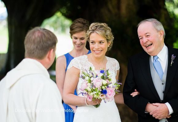 Wedding Photograph of bride and father of the bride taken on Leica camera and lenses