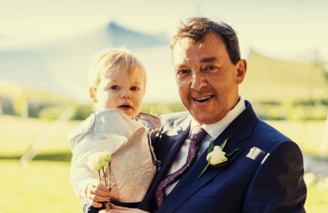 Father and child photographed