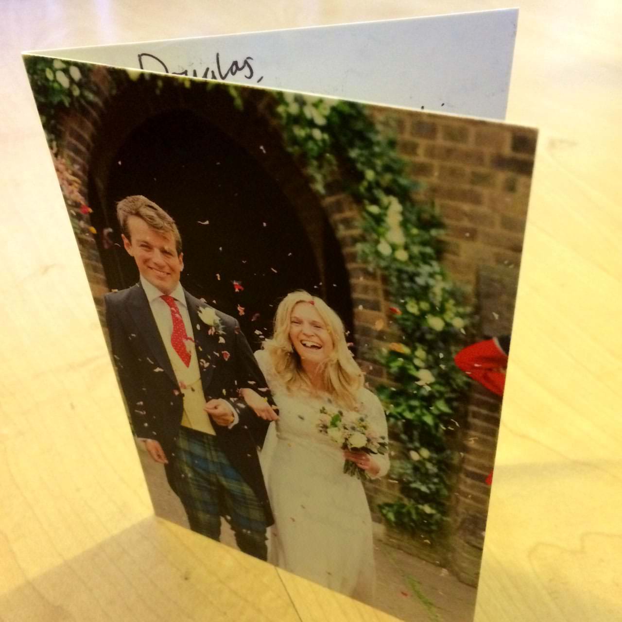 Thank you card received for June photographs... 1 Thank you card