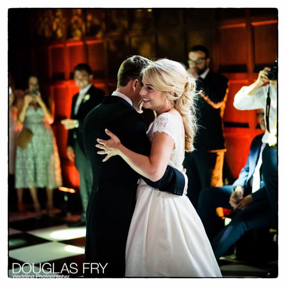 Couple dancing at Hengrave Hall in Suffolk