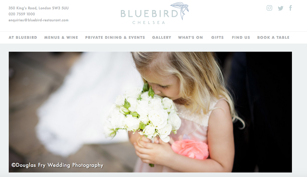 Photograph of bridesmaid at the Bluebird in London