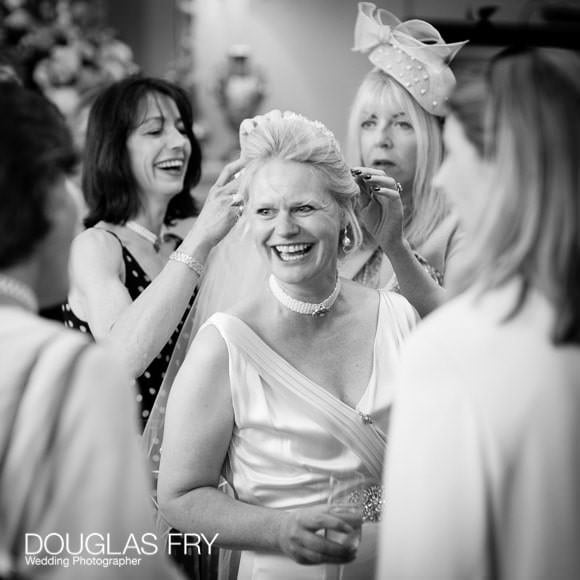 Bride with friends at Cavalry and Guards Club