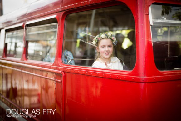 Bridesmaid pictures on London bus