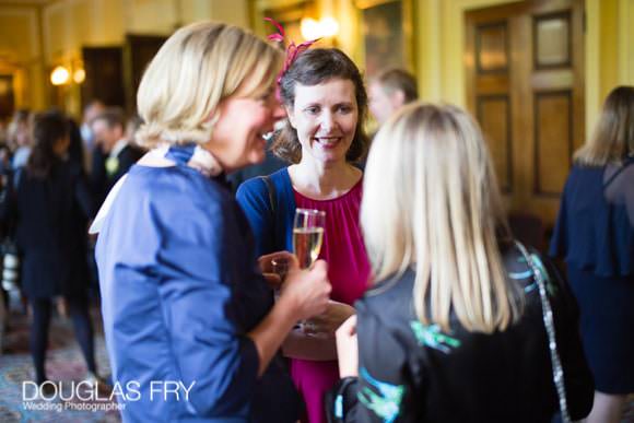 Guest at wedding reception in London