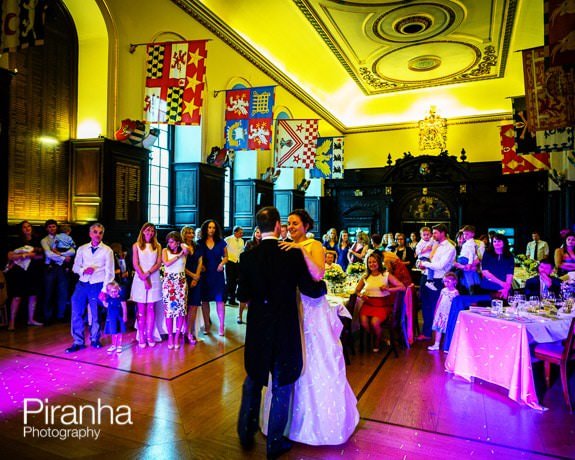 Bride and groom dancing at STationers' Hall