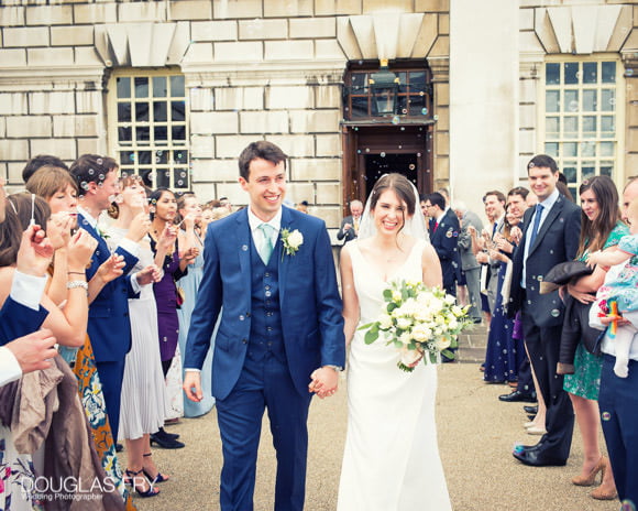 Confetti wedding photograph at Admirals House in Greenich