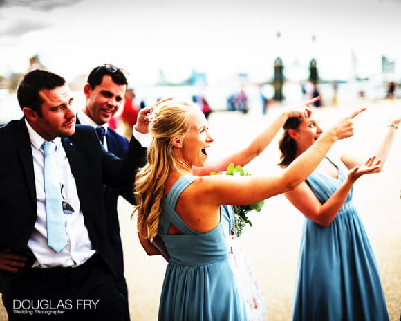 Bridesmaid photographed in Greenwich