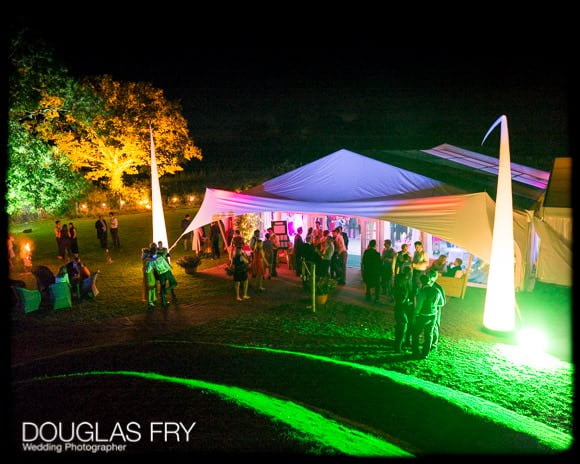 External photograph of wedding marquee