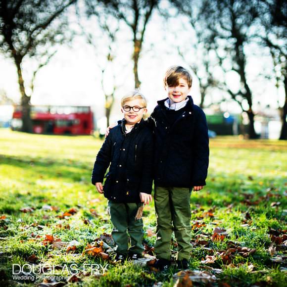 Boys photographed in park in Clapham