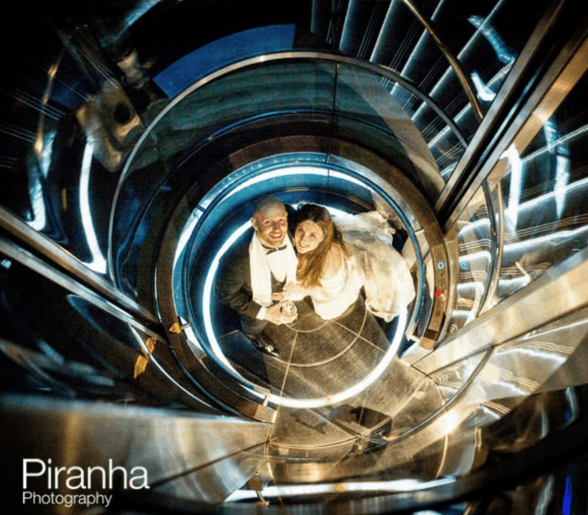 Wedding Photographer Gherkin - looking down