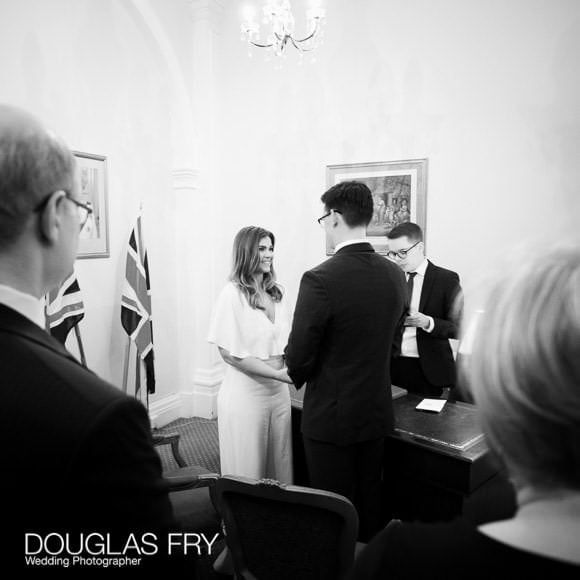 Wedding ceremony at Chelsea Register Office