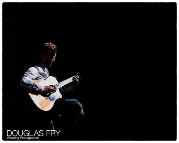 Guitarist at Syon Park during wedding reception