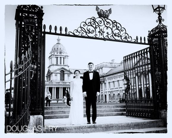 External shot at gates of Old Royal Naval College