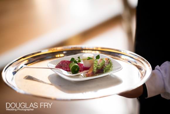 Food presented at wedding Open day