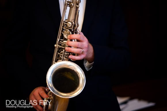 Photograph of Saxophonist at wedding open day in London
