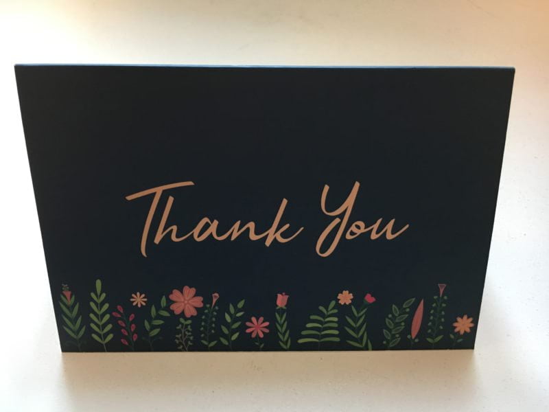 Wedding Photographer Chelsea and The Bulls Head in Barnes - Alicia & Harry 26 Thank you card from wedding couple