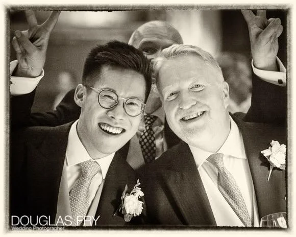 Wedding Photographer St George's Hanover Square and Kensington Palace 9 Black and white photograph of the happy couple