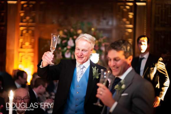 Drinking a toast to the couple at Two Temple Place