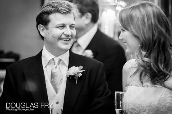 Wedding Photographer Dartmouth House in London 21 Bride and groom pictured in black and white