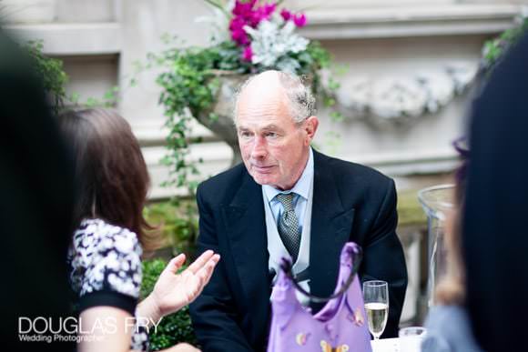 Guest at Dartmouth House wedding