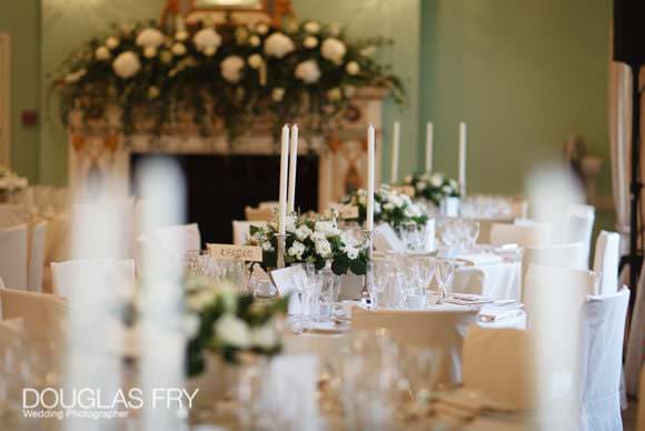 Tables ready for wedding breakfast