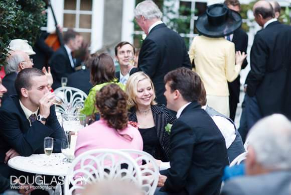 Guests at wedding reception