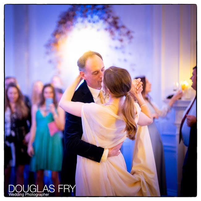 Bride and groom dancing at Ognisko in London