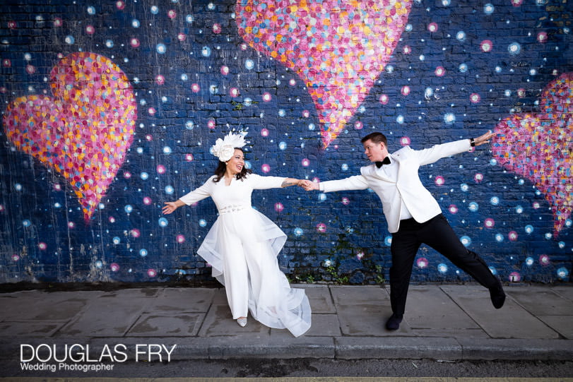 Small wedding photograph taken in London