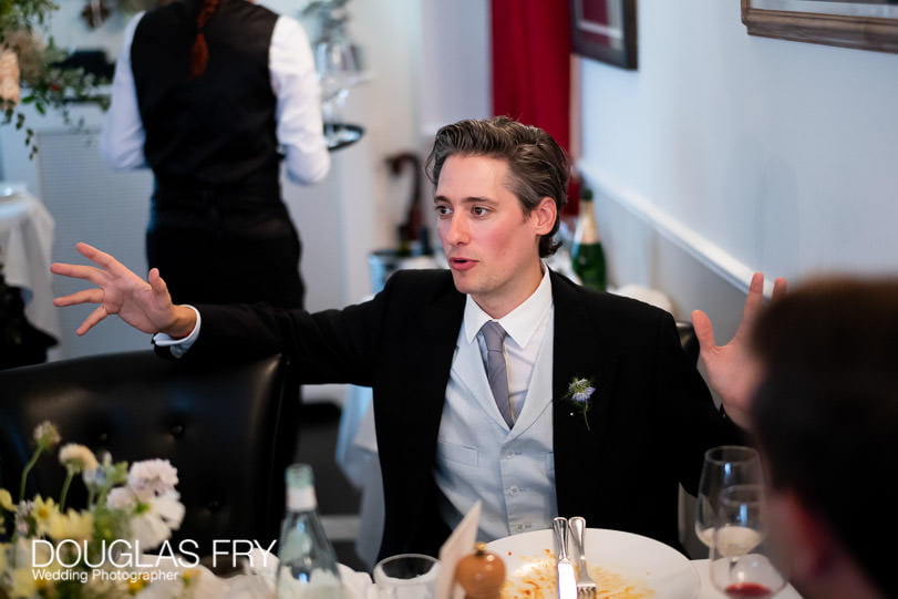 Guest at wedding in london