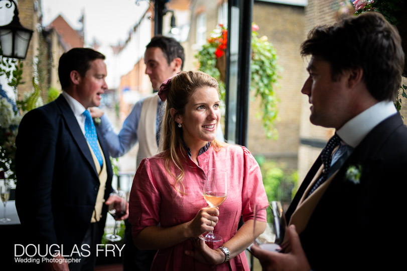 Reception in London Summer wedding