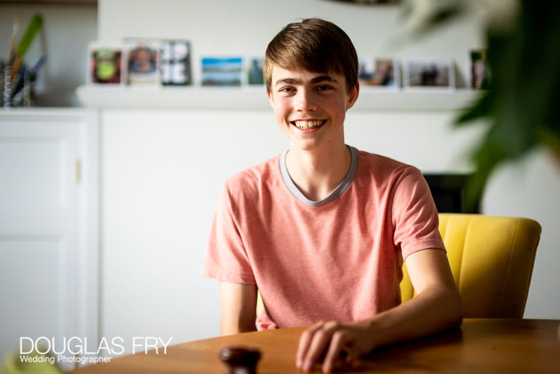 Portrait of teenager at home