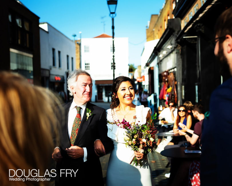 Wedding photograph of socially distanced wedding in London