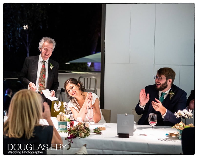 Speeches photography at London wedding
