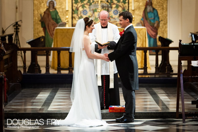 Wedding service at St Botolphs in London