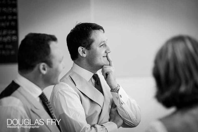 Groom photographed at ushers lunch in London