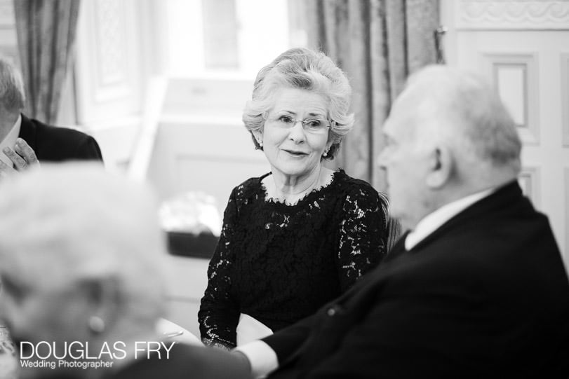 Birthday Party Photographer London - black and white dinner photograph