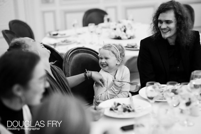 child laughing during birthday party in London