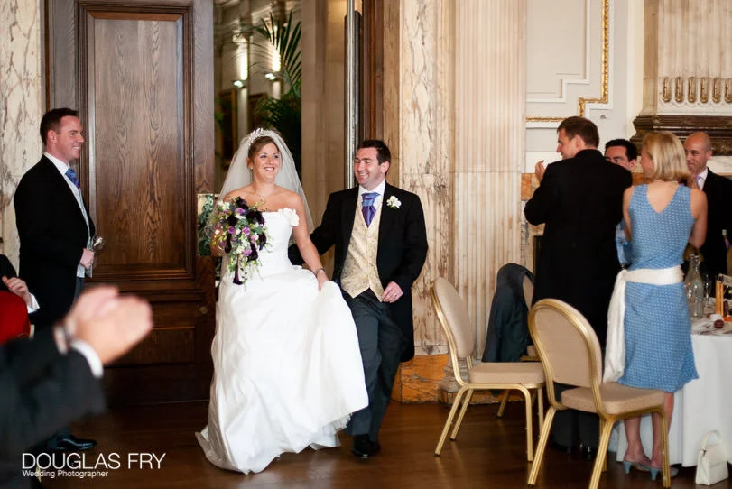 Wedding Photographer One Great George Street - Throw Back Weddings 32 Wedding Photographer One Great George Street London - entering the dinner