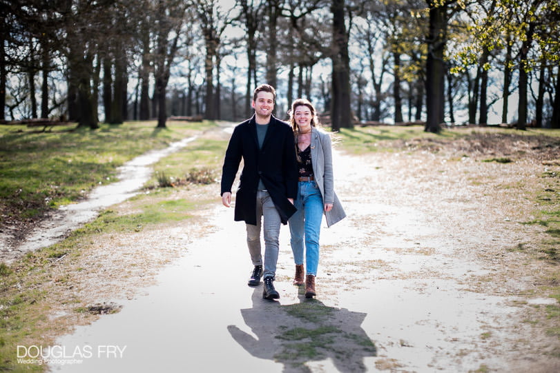 Engagement photography for London couple in Richmond Park