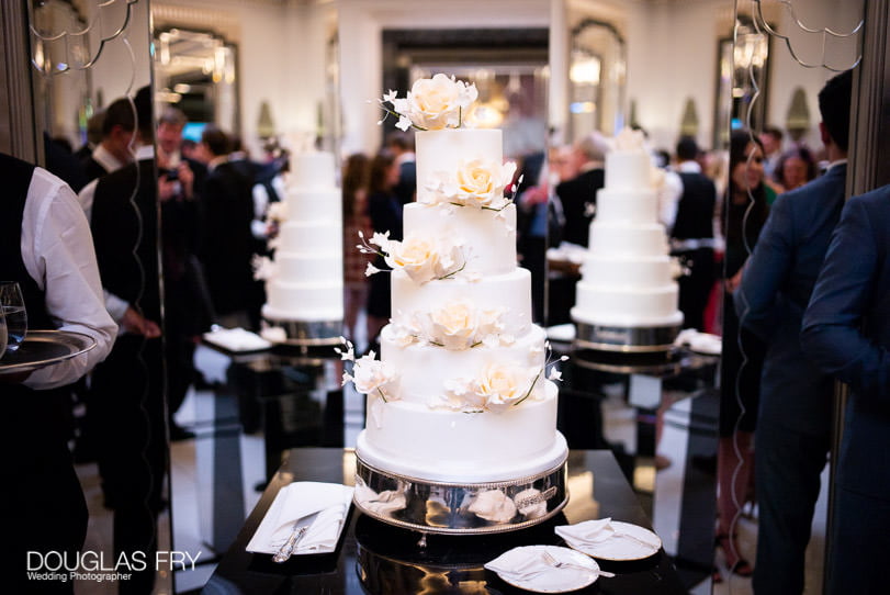 Wedding Photographer - Wedding cake at Claridge's Hotel in London