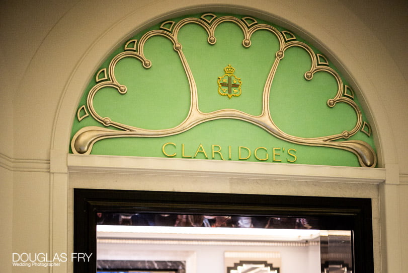 Wedding Photographer at Claridge's Hotel in London