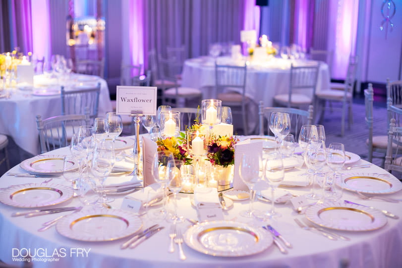 Wedding Photographer - Tables at Claridge's Hotel in London