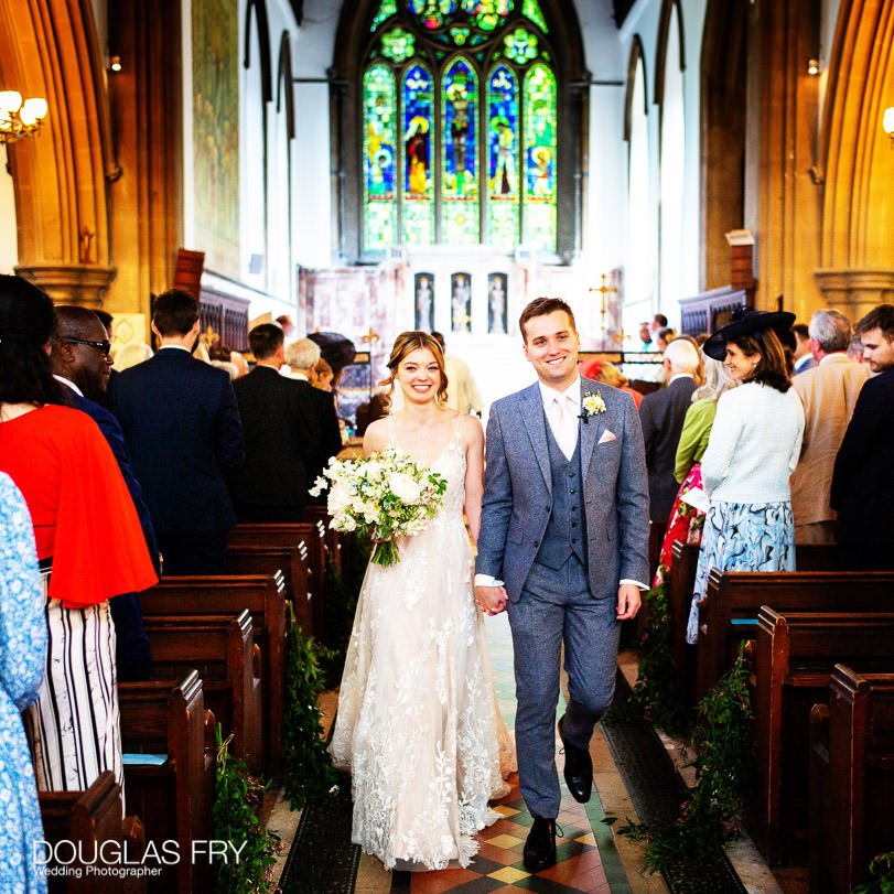 wedding photographed in church