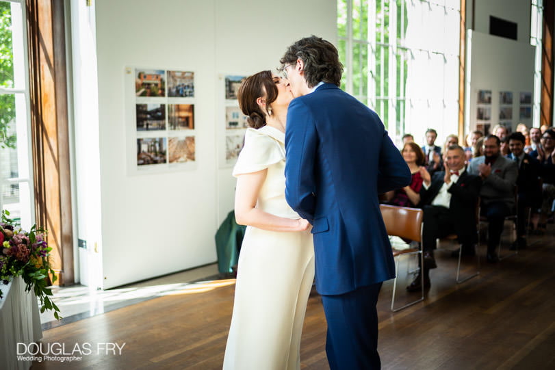 RIBA Wedding photographer London - kiss