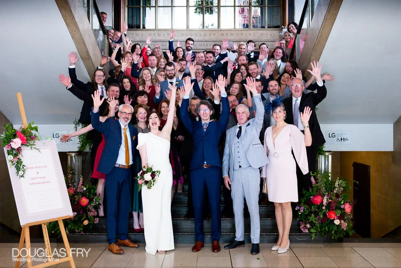 RIBA Wedding Photography for Irina and Dovydas 13 RIBA Wedding photographer London - guests together