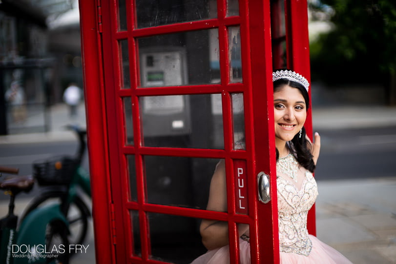 Sweet Sixteen London Photographer - telephone box