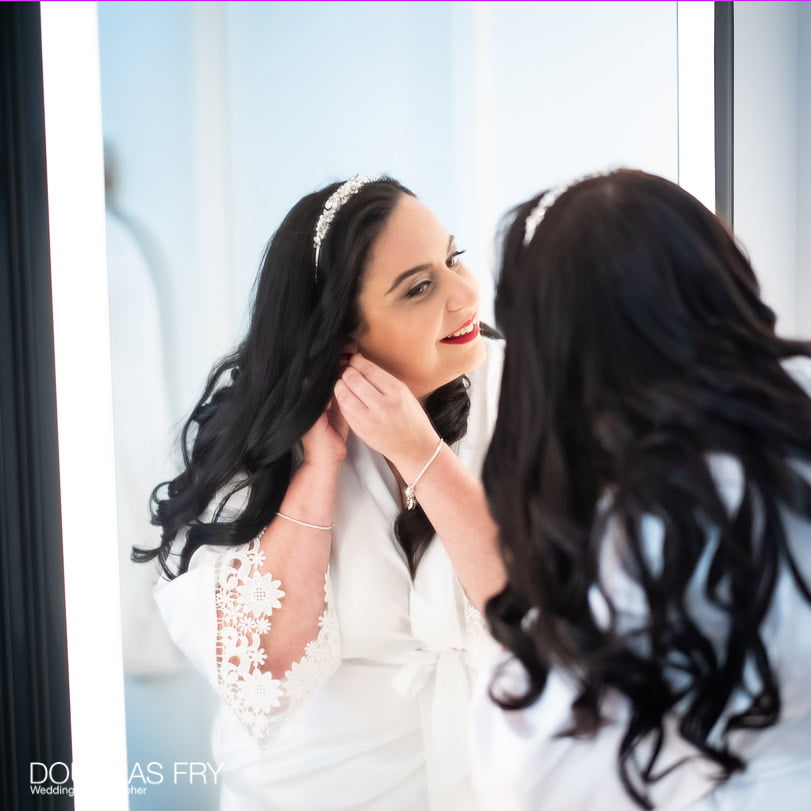 Douglas Fry Wedding Photographer - Tower Bridge Wedding - bride geting ready