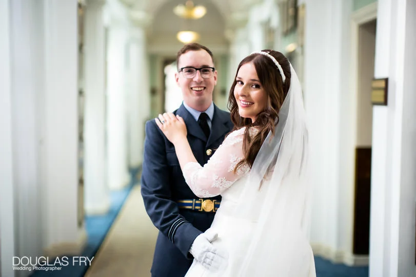 Military Wedding Photographer at St Clements Dane Church and The RAF Club in London 10 bride and groom wedding photographer RAF Club in London