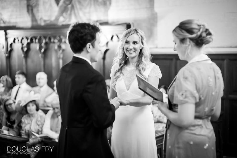 Photography of wedding ceremony at Fulham Palace